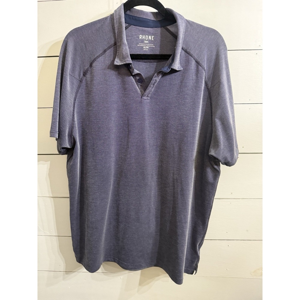 Rhone Polo Shirt Mens‎ XL Purple Performance Stretch Sport Golf Casual